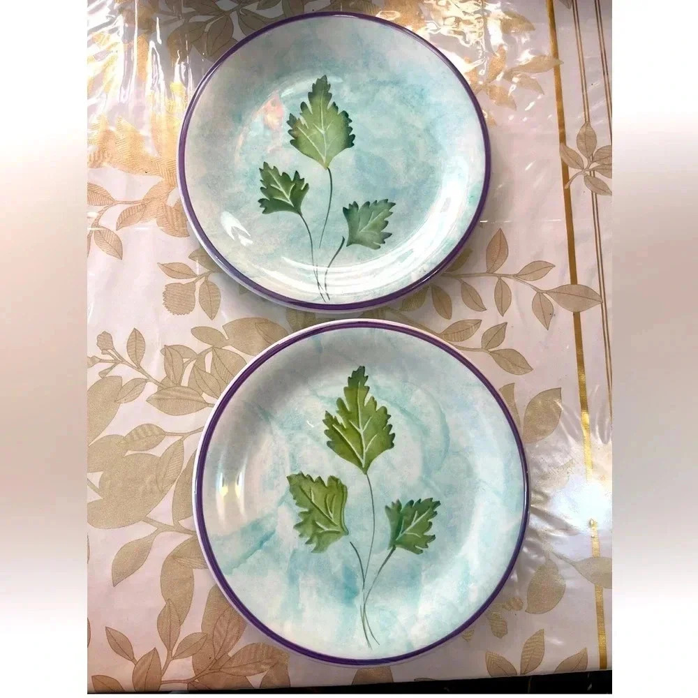 Set of 2 ceramic plates Italy